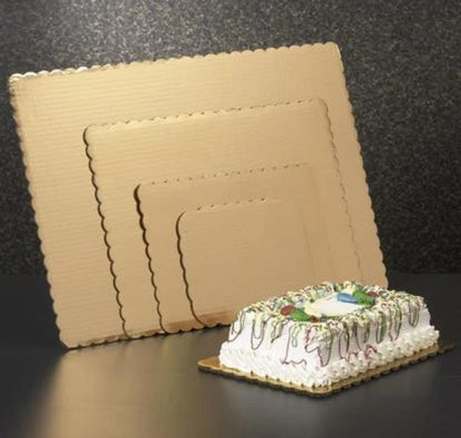 10X14 DOUBLE WEIGHT CAKE BOARD SCALLOPED EDGE