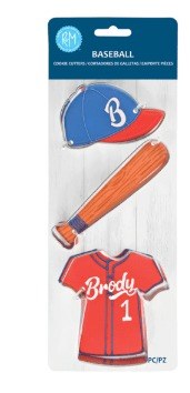 Baseball Cookie Cutter 3pc Set