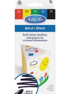 SATIN ICE Food Marker Primary Bold 5ct
