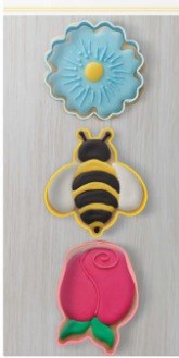 Daisy, Bumblebee, Tulip Cookie Cutter Set