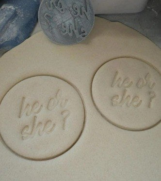 He Or She Fondant Stamper