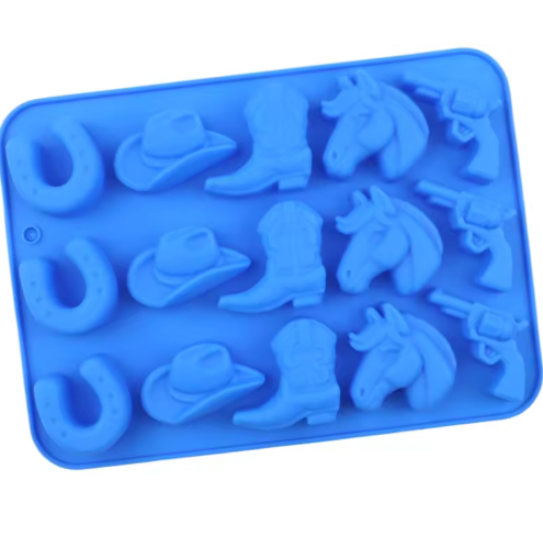 Western Cowboy Silicone Chocolate Mold – 15 Cavity