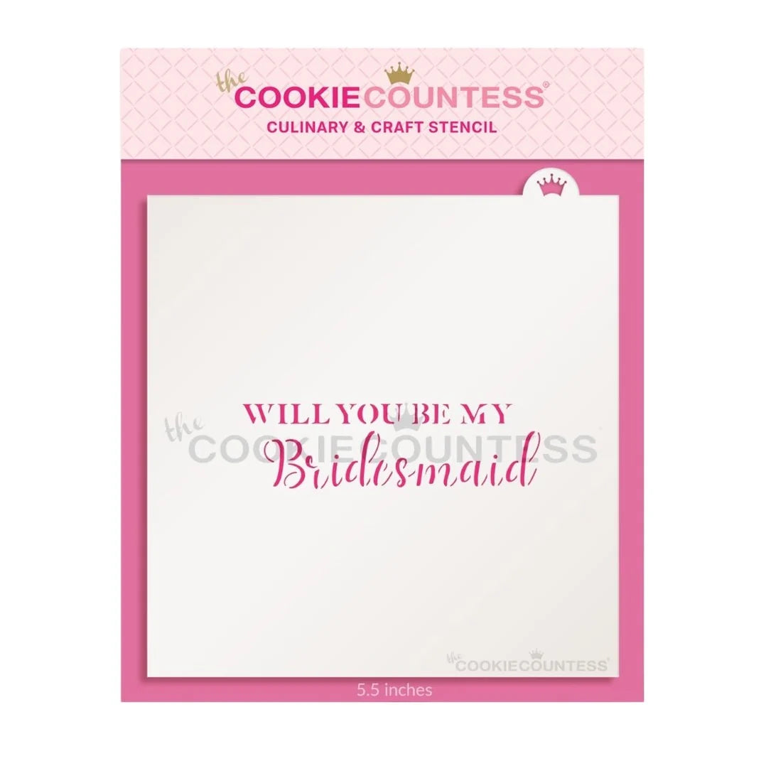 Bridesmaid Cookie Stencil – Wedding & Bridal Party