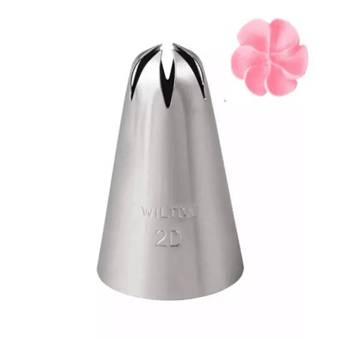 Large Ruffle & Flower Piping Tip – 2D Closed Star - Stainless Steel Cake Decorating Tip