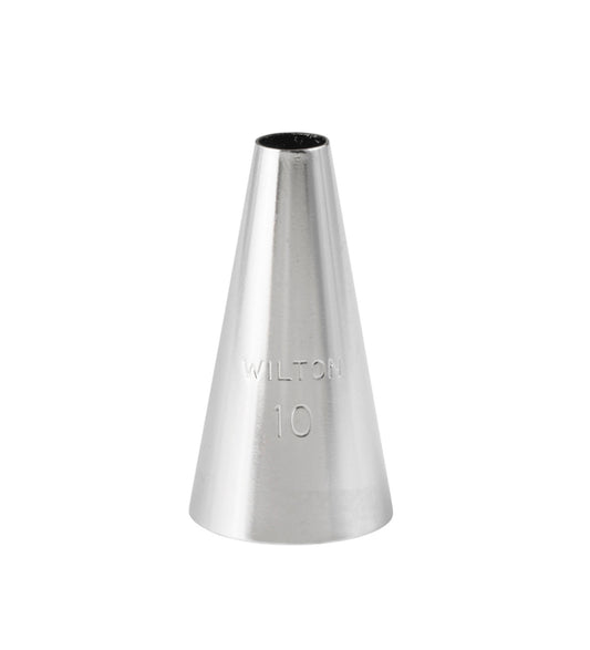 Large Dots & Bold Borders Piping Tip #10 - Bakery Crafts Stainless Steel Round Decorating Tube