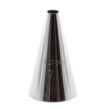 Bold Lines & Large Dots Piping Tip #7 - Bakery Crafts Stainless Steel Round Decorating Tube