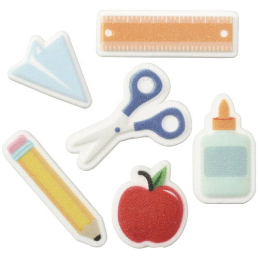 Edible Decorations School Rules Sugars 1.5in 6-Count