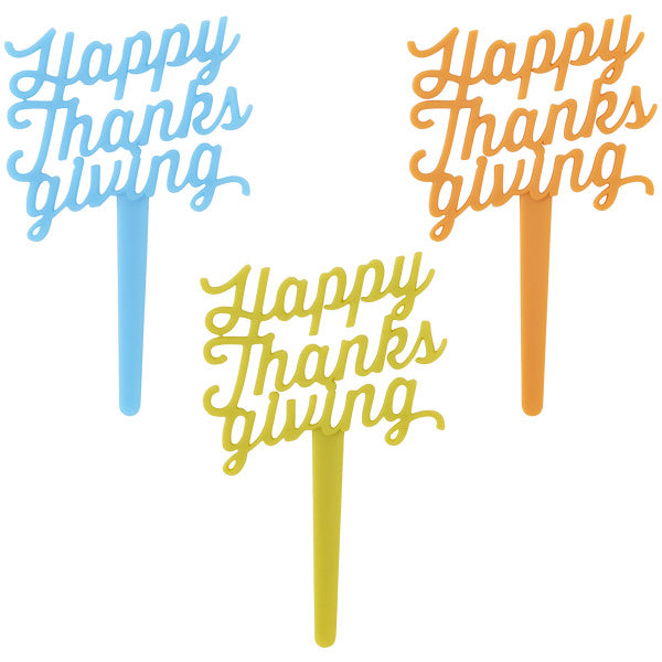 Happy Thanksgiving Cupcake Picks 6pk