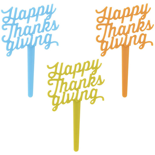 Happy Thanksgiving Cupcake Picks 6pk