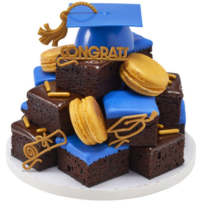 Blue Graduation Cap With Tassel Cake Topper